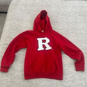 Red Hoodie with White 'R' Logo